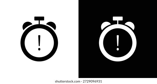 Gráficos del Vector del icono de la exclamación de la alarma. signo lleno del Vector, ilustración del símbolo.