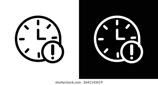 Alarm exclamation icon vector simple element illustration editable