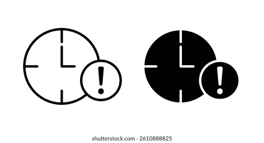Alarm exclamation icons. thin line vector icons