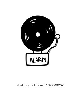 alarm fire doodle icon vector 