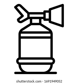 Alarm fire extinguisher icon. Outline alarm fire extinguisher vector icon for web design isolated on white background