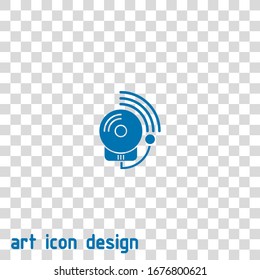 alarm fire vector icon on white background