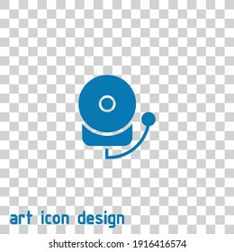 alarm fire vector icon on an abstract background