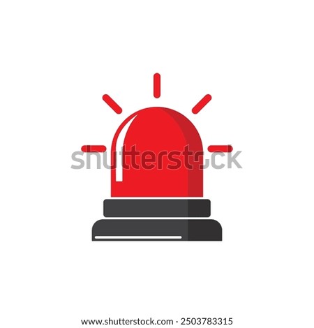 Alarm Firefighter icon flat design template
