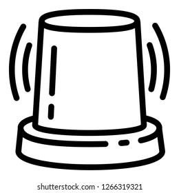 Alarm flasher icon. Outline alarm flasher vector icon for web design isolated on white background