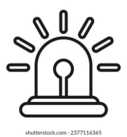 Alarm flasher icon outline vector. Help alarm. Office danger