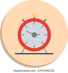 Ícone de Estilo de Círculo Plano de Alarme