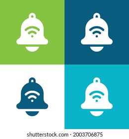 Alarm Flat-Vier-Farben-Minimal-Icon-Set