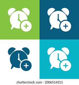 Alarm Flat four color minimal icon set