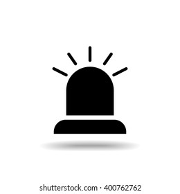 Alarm flat icon isolate on white background vector illustration eps 10