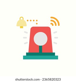 alarm flat icon, isolated icon in light background, perfect for website, blog, logo, graphic design, social media, UI, mobile app
