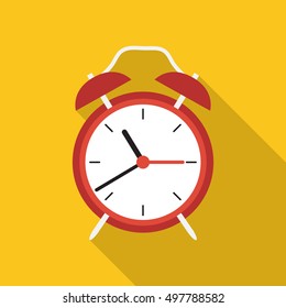 alarm flat icon. You can be used alarm icon for several purposes like: websites, UI, UX, print templates, presentation templates, promotional materials, info-graphics, web and mobile phone apps.