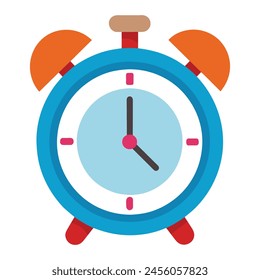 
Alarm flat vector illustration on white background.