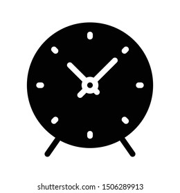 alarm glyph flat vector icon