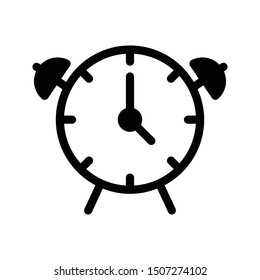 alarm glyph flat vector icon