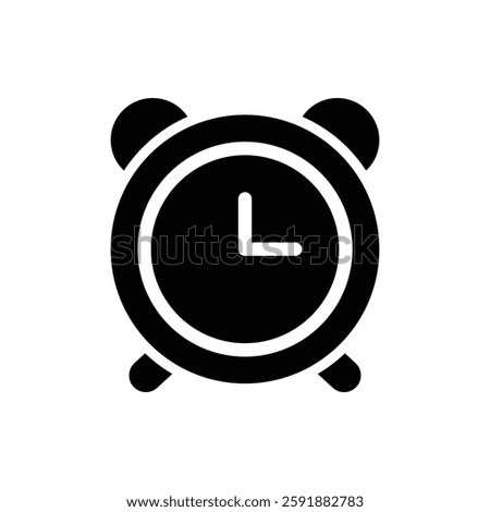 Alarm Glyph Icon. Alarm Icon