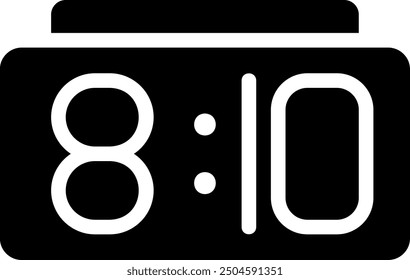 alarm glyph icon illustration vector