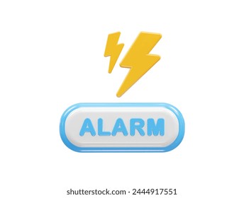 alarm icon 3d illustration rendering