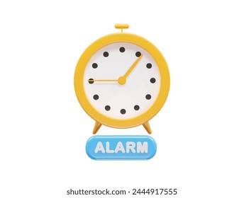 alarm icon 3d illustration rendering