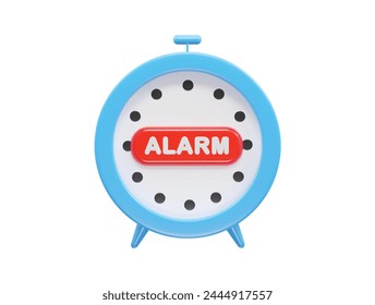 icono de alarma representación de ilustración 3d