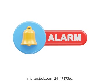 alarm icon 3d illustration rendering