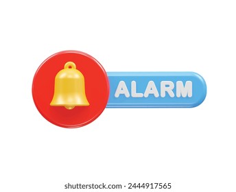 icono de alarma representación de ilustración 3d