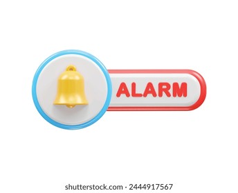alarm icon 3d illustration rendering