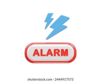 icono de alarma representación de ilustración 3d
