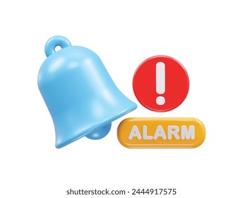 alarm icon 3d illustration rendering