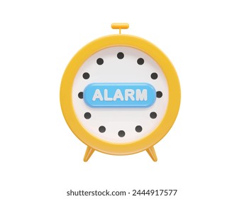 alarm icon 3d illustration rendering