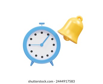 alarm icon 3d illustration rendering