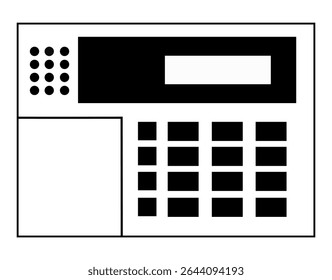 Alarm Icon in Black – Flat Design Symbol for Security, Emergency, and Alert Systems