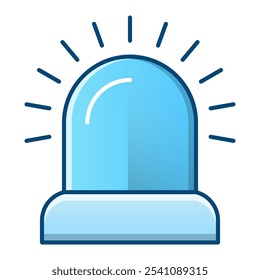Icono de alarma, Ilustración vectorial de degradado azul