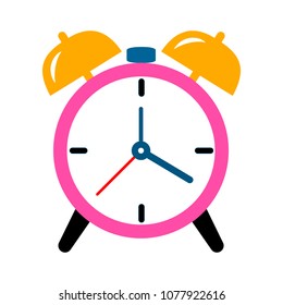 Alarm icon. Clock icon - Clock symbol, vector alarm illustration isolated