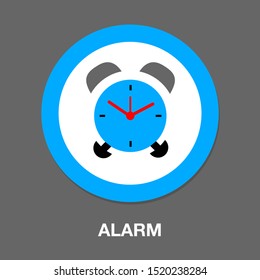Alarm icon. Clock icon - Clock symbol, vector alarm illustration isolated