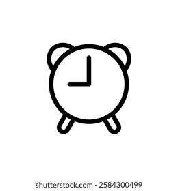 Alarm icon. Clock icon. Time icon, simple flat style, illustration, logo sign symbol pictogram template, for ui or ux isolated on white for mobile app, editable