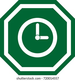 Alarm icon. design of an octagonal sign.