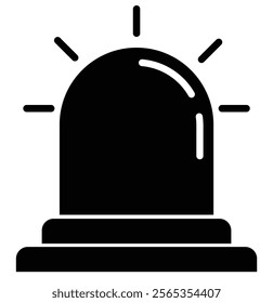 Alarm icon. Emergency siren icon, ambulance or police icon, siren vector icon. Set of siren icons, alarm siren. Emergency alert symbols. Vector illustration. Design eps 10 