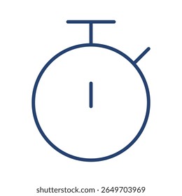 Alarm icon flat illustration outline logo