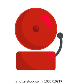 Alarm icon. Flat illustration of alarm vector icon for web