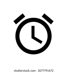 Alarmsymbol Flaches Design einzeln auf weißem Hintergrund. Vektorgrafik