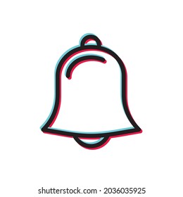 Alarm icon with glitch effect