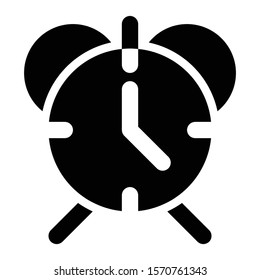 alarm icon glyph vector design