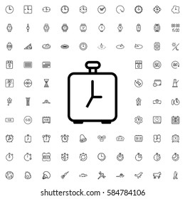 alarm icon illustration isolated vector sign symbol. Time icons set.
