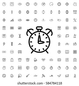 alarm icon illustration isolated vector sign symbol. Time icons set.