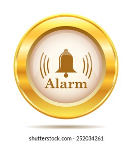 Alarm icon. Internet button on white background. EPS10 vector. 