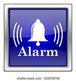 Alarm icon. Internet button on white background. EPS10 vector.