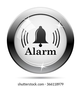 Alarm icon. Internet button on white background. EPS10 vector.
