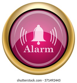Alarm icon. Internet button on white background. EPS10 vector.