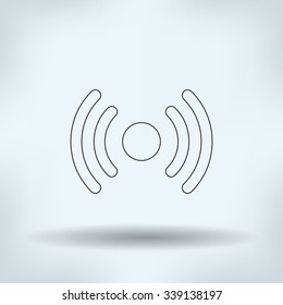 Alarm icon isolated eps10